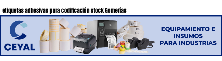 etiquetas adhesivas para codificación stock Gomerías