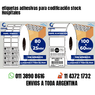 etiquetas adhesivas para codificación stock Hospitales