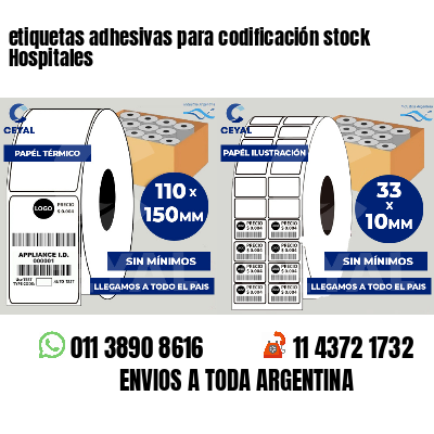 etiquetas adhesivas para codificación stock Hospitales