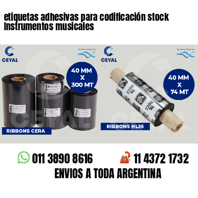 etiquetas adhesivas para codificación stock Instrumentos musicales