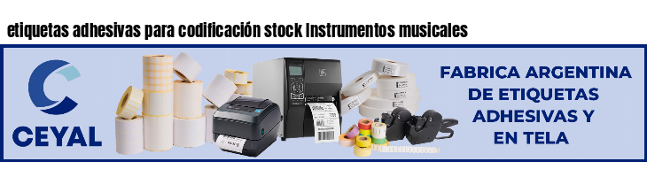 etiquetas adhesivas para codificación stock Instrumentos musicales