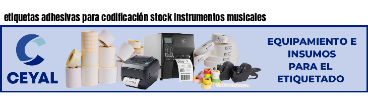etiquetas adhesivas para codificación stock Instrumentos musicales