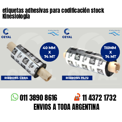 etiquetas adhesivas para codificación stock Kinesiología