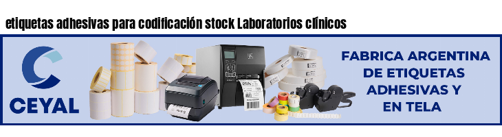 etiquetas adhesivas para codificación stock Laboratorios clínicos