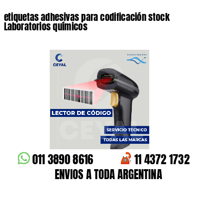 etiquetas adhesivas para codificación stock Laboratorios químicos