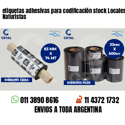 etiquetas adhesivas para codificación stock Locales Naturistas