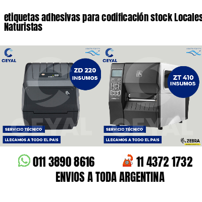etiquetas adhesivas para codificación stock Locales Naturistas