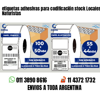 etiquetas adhesivas para codificación stock Locales Naturistas