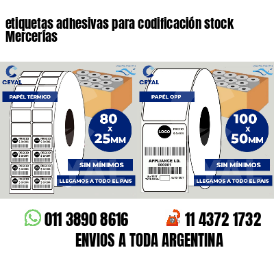 etiquetas adhesivas para codificación stock Mercerías