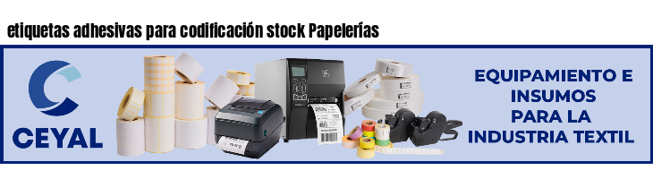 etiquetas adhesivas para codificación stock Papelerías