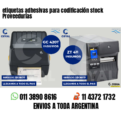 etiquetas adhesivas para codificación stock Proveedurías