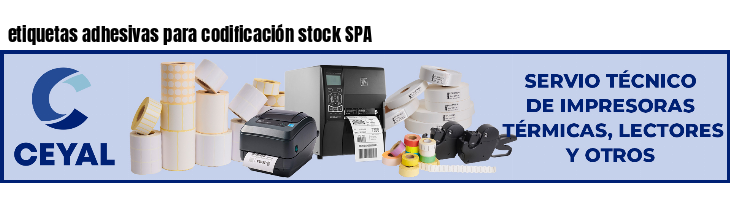 etiquetas adhesivas para codificación stock SPA