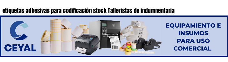 etiquetas adhesivas para codificación stock Talleristas de indumnentaria