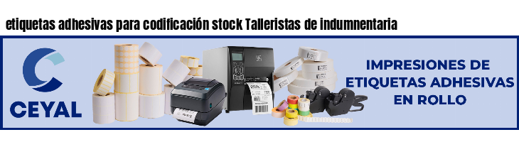 etiquetas adhesivas para codificación stock Talleristas de indumnentaria