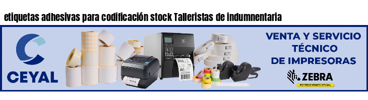etiquetas adhesivas para codificación stock Talleristas de indumnentaria