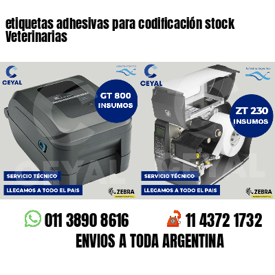 etiquetas adhesivas para codificación stock Veterinarias