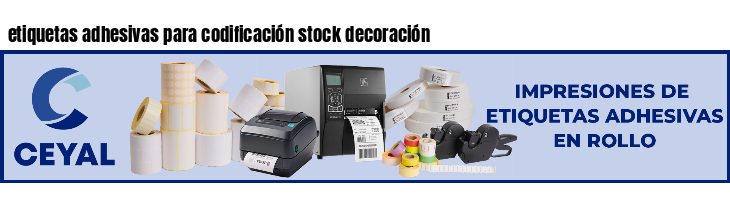etiquetas adhesivas para codificación stock decoración