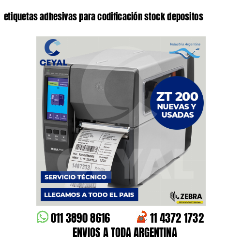 etiquetas adhesivas para codificación stock depositos