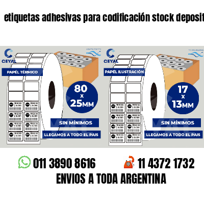 etiquetas adhesivas para codificación stock depositos