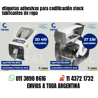 etiquetas adhesivas para codificación stock fabricantes de ropa