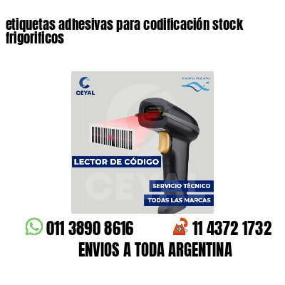 etiquetas adhesivas para codificación stock frigorificos