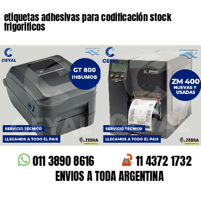 etiquetas adhesivas para codificación stock frigorificos