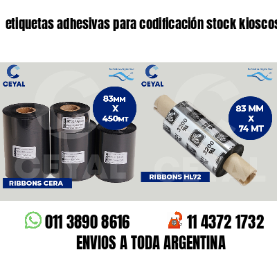 etiquetas adhesivas para codificación stock kioscos