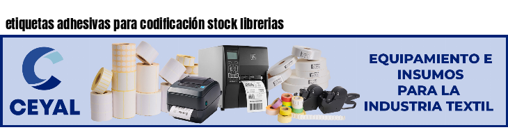 etiquetas adhesivas para codificación stock librerias
