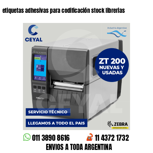 etiquetas adhesivas para codificación stock librerias