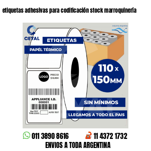 etiquetas adhesivas para codificación stock marroquinería