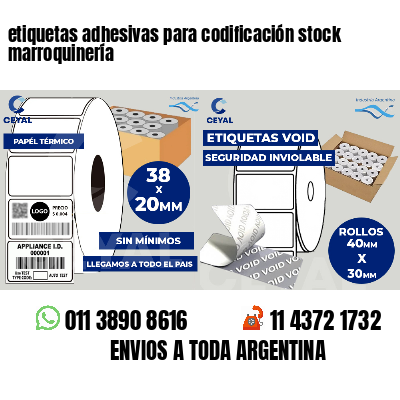 etiquetas adhesivas para codificación stock marroquinería