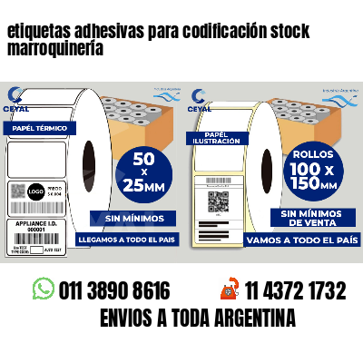 etiquetas adhesivas para codificación stock marroquinería