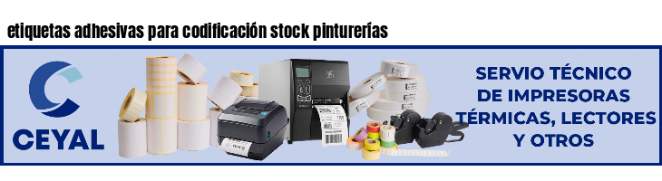 etiquetas adhesivas para codificación stock pinturerías