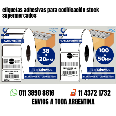 etiquetas adhesivas para codificación stock supermercados
