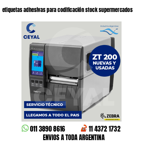 etiquetas adhesivas para codificación stock supermercados