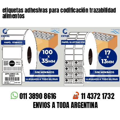 etiquetas adhesivas para codificación trazabilidad alimentos