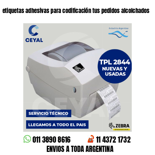 etiquetas adhesivas para codificación tus pedidos alcolchados