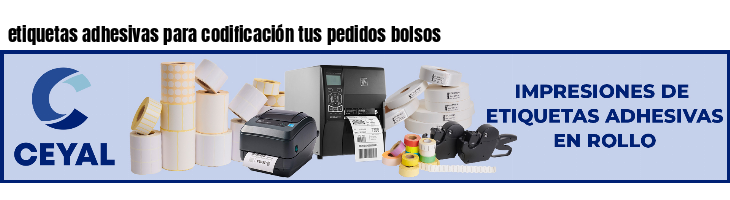 etiquetas adhesivas para codificación tus pedidos bolsos