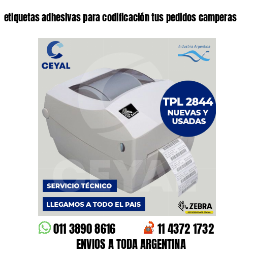 etiquetas adhesivas para codificación tus pedidos camperas