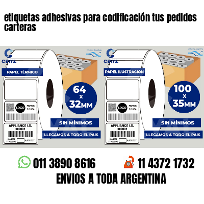 etiquetas adhesivas para codificación tus pedidos carteras