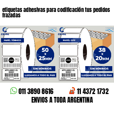 etiquetas adhesivas para codificación tus pedidos frazadas
