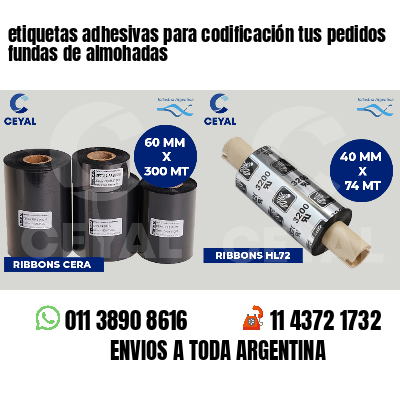 etiquetas adhesivas para codificación tus pedidos fundas de almohadas