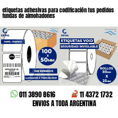 etiquetas adhesivas para codificación tus pedidos fundas de almohadones