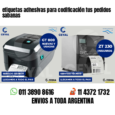 etiquetas adhesivas para codificación tus pedidos sabanas