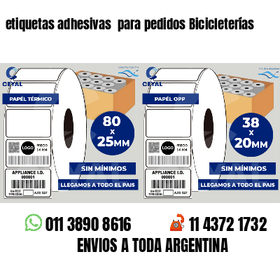 etiquetas adhesivas para pedidos Bicicleterías