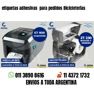 etiquetas adhesivas para pedidos Bicicleterías