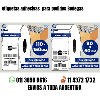 etiquetas adhesivas  para pedidos Bodegas