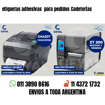etiquetas adhesivas  para pedidos Cadeterías