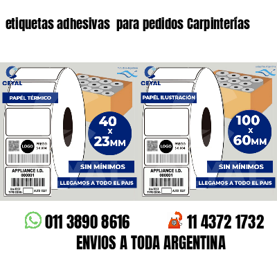 etiquetas adhesivas  para pedidos Carpinterías