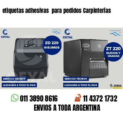 etiquetas adhesivas para pedidos Carpinterías
